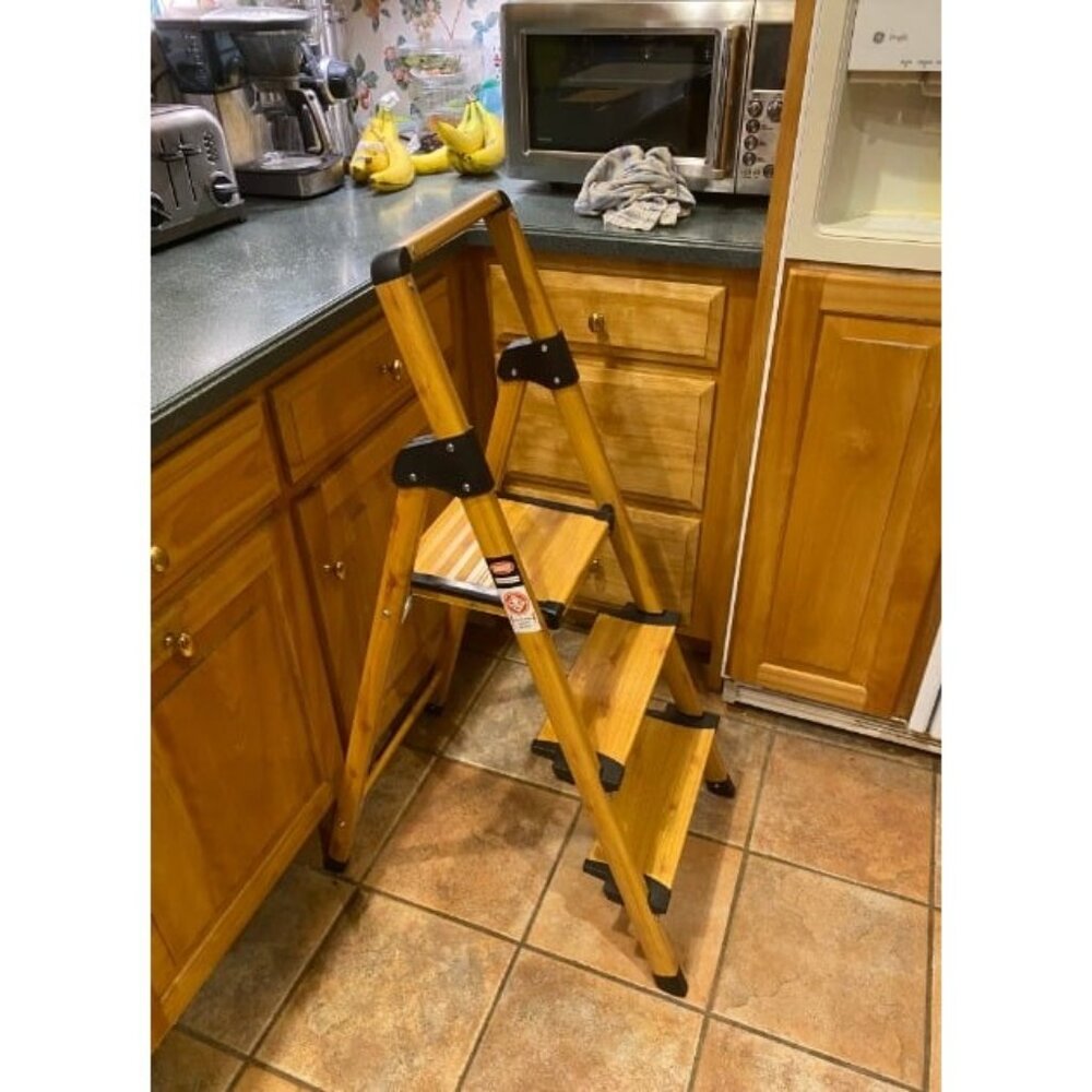 Portable Collapsible Lightweight Aluminum 3 Step Stool Step Ladder